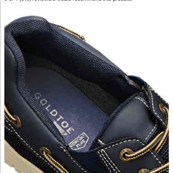 NWOT/Gold Toe Faux Leather Boat Shoes - Picture 2 of 4